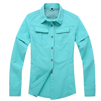 Women's Fishing Shirt Long Sleeve Blue